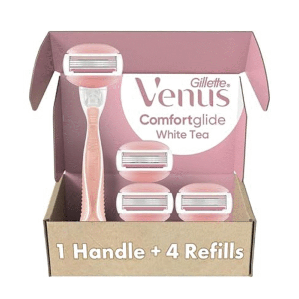 Gillette Venus ComfortGlide Razors for Women, 1 Razor, 4 Razor Blade Refills