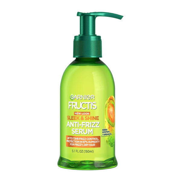 Garnier Fructis Sleek & Shine Anti-Frizz Serum for Frizzy, Dry Hair